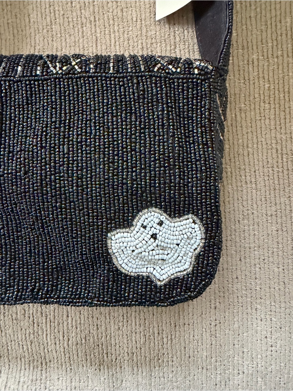 Sol And Mer Beaded Ghost Halloween Shoulder Bag Purse - Picture 5 of 10